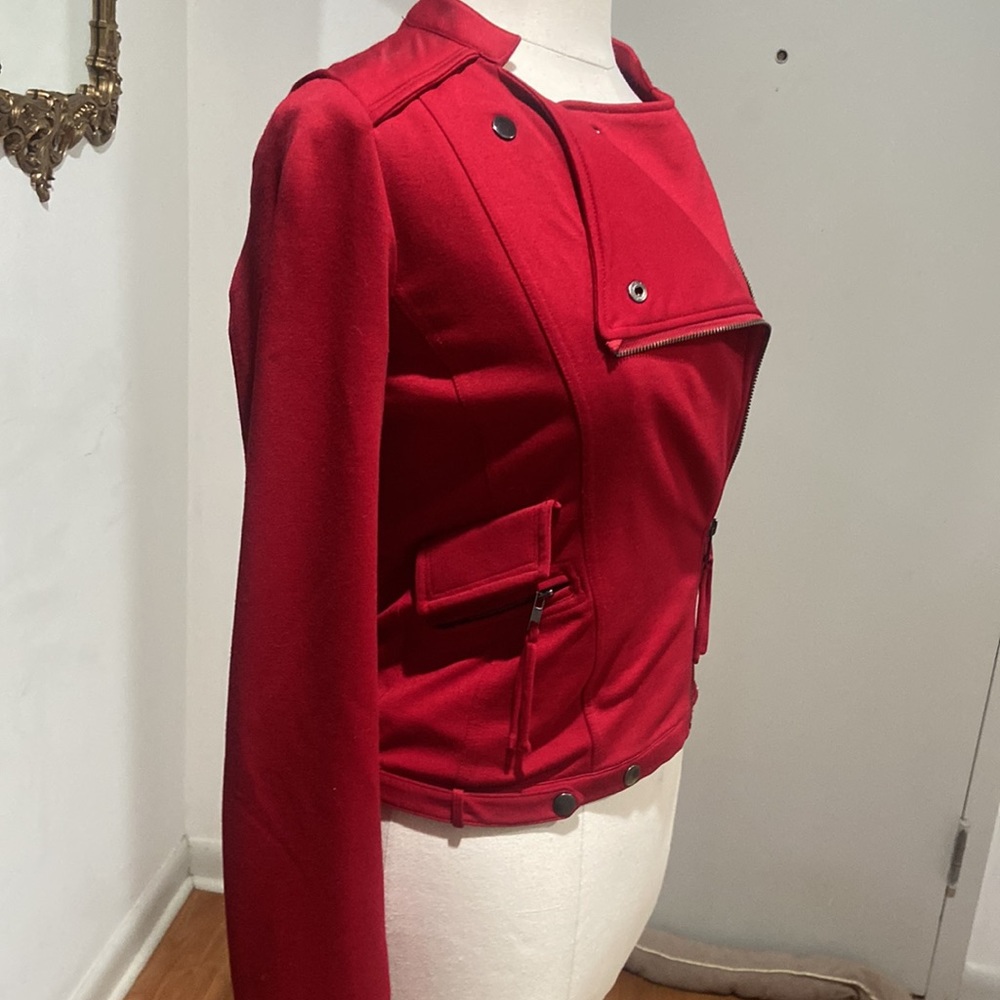 Red Multi-Zip bomber - Picture 3 of 7